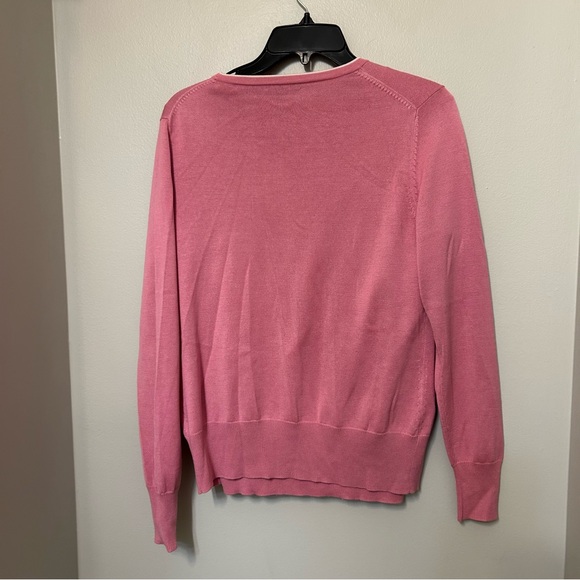 Brooks Brothers Women’s Sz M Pink Silk Cotton Short Sleeve Sweater 2 Pc Set EUC - Picture 5 of 9